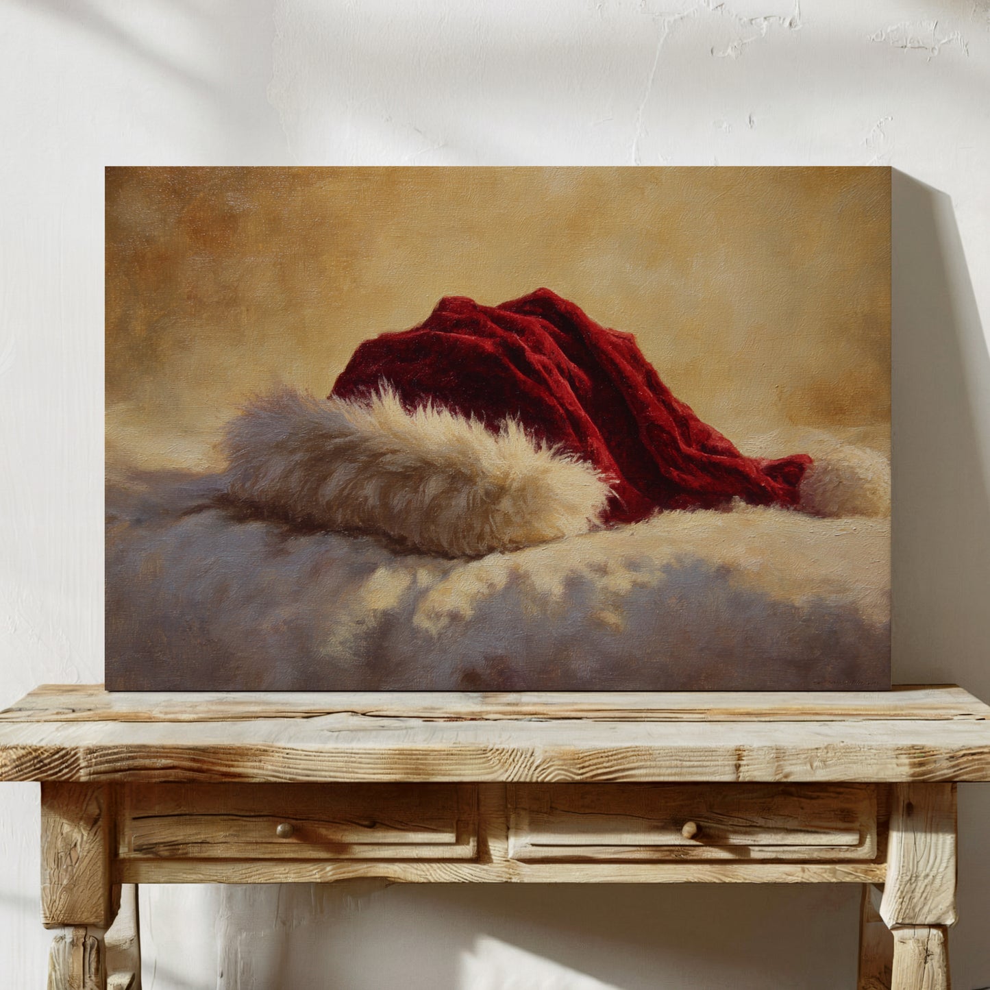 Crimson Velvet Meets Winter Light