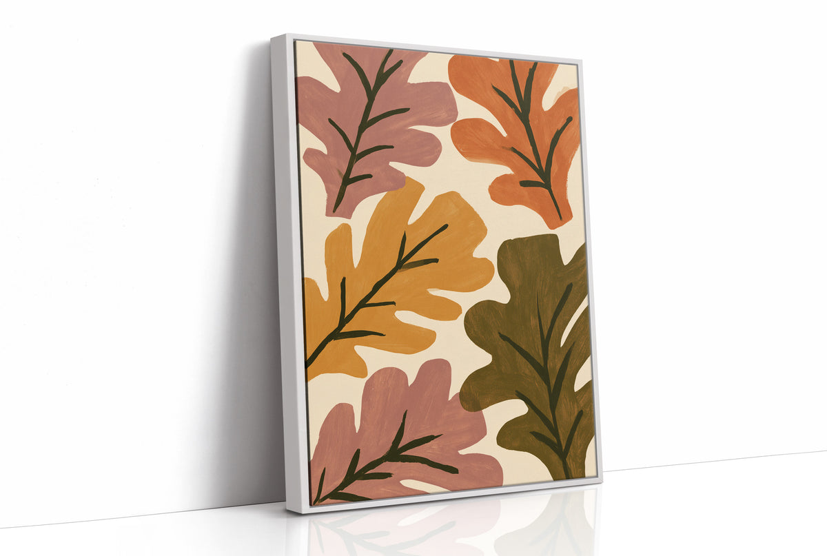 Big Leaf Energy, print in a white frame