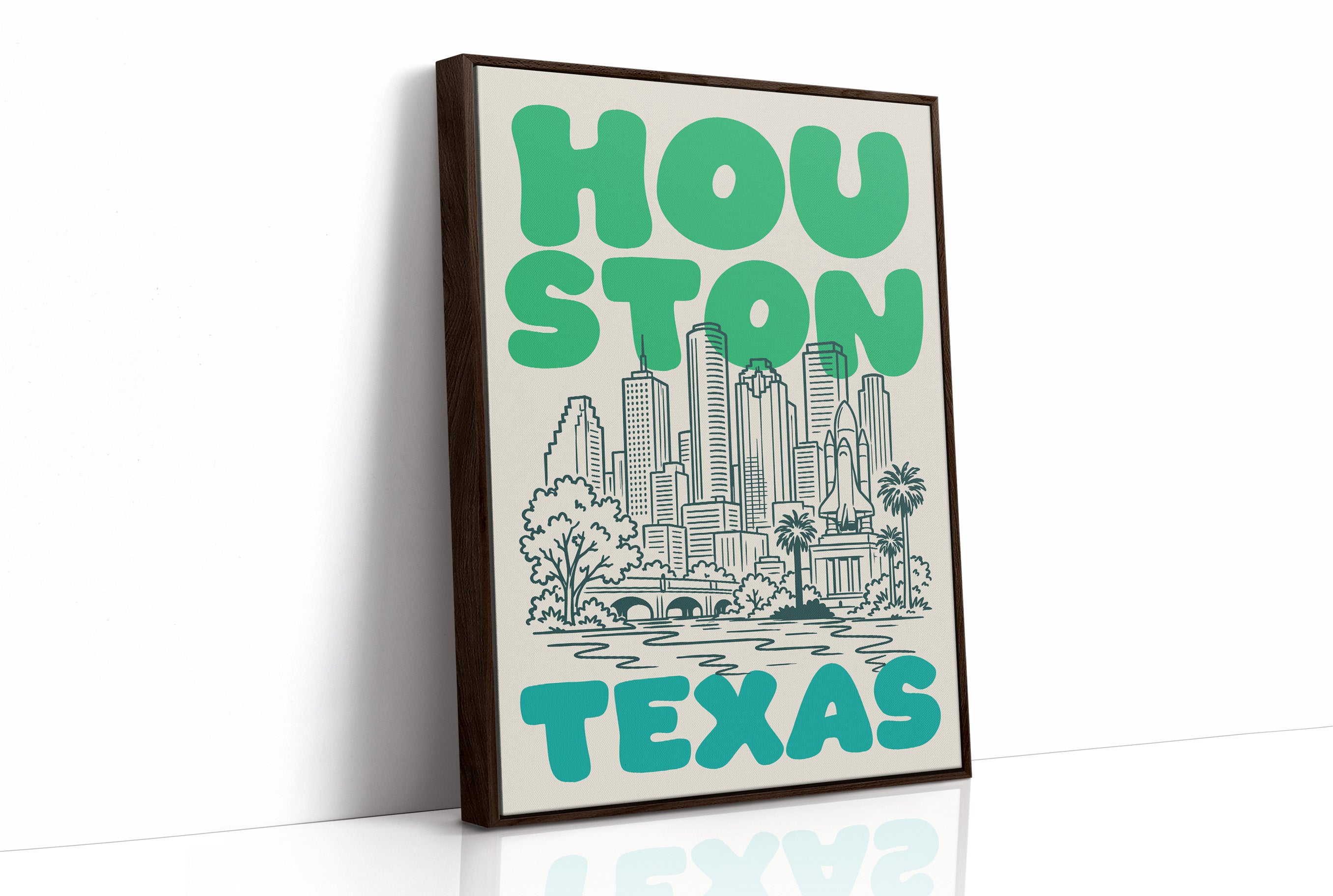 Houston, Bubble Letter Skyline