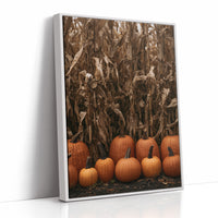 Lineup At The Corn Maze, print in a white frame
