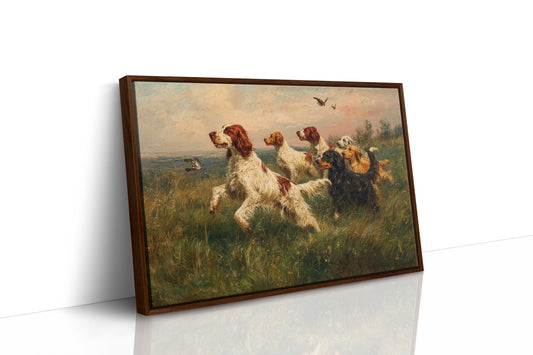 Hunting Dogs Chase Morning Flight