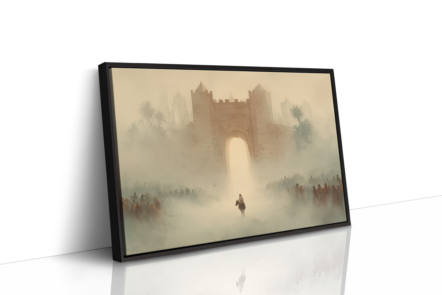 Ancient Gateway Beckons Through Desert Haze