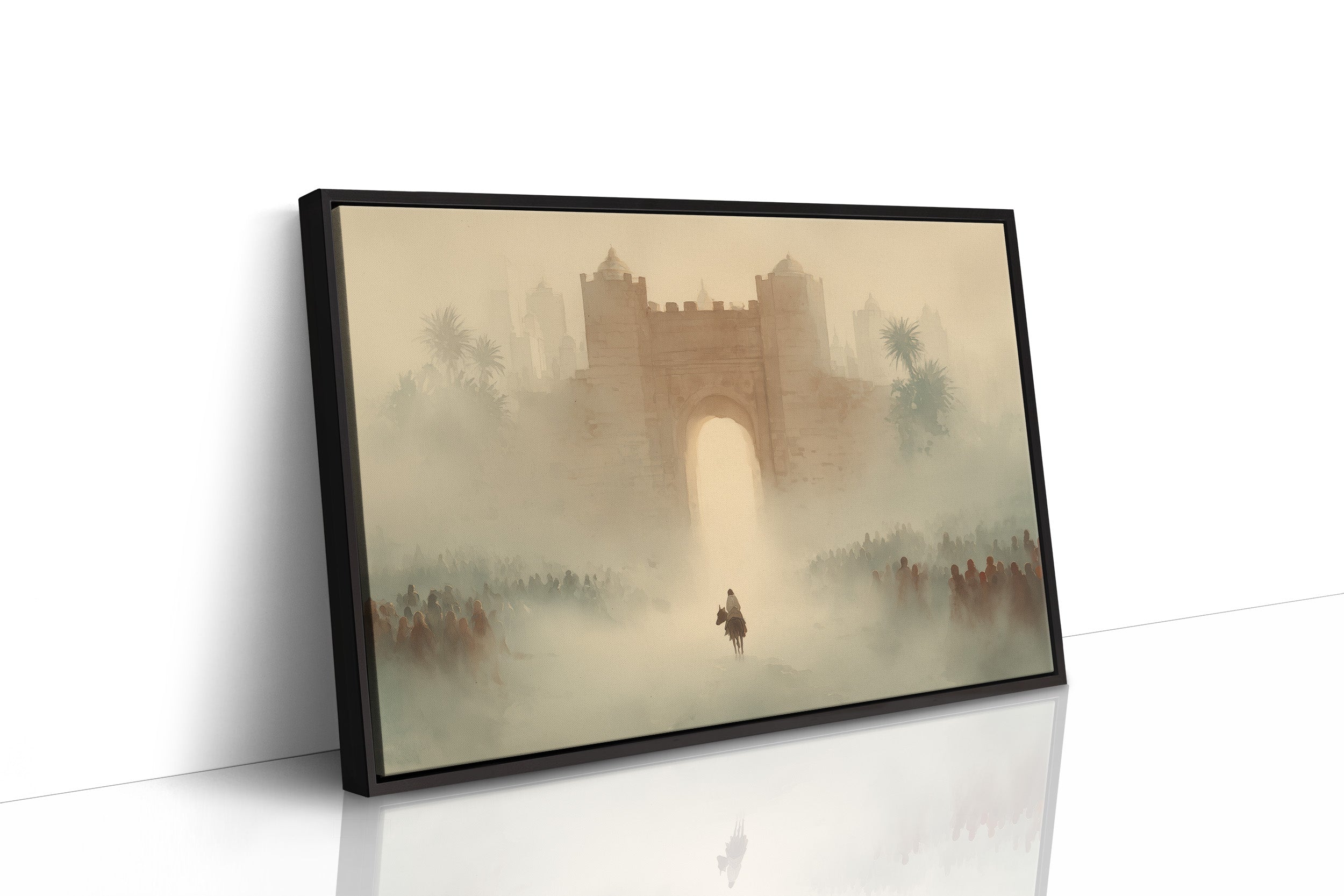 Ancient Gateway Beckons Through Desert Haze