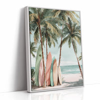 Boards Resting Under Palms