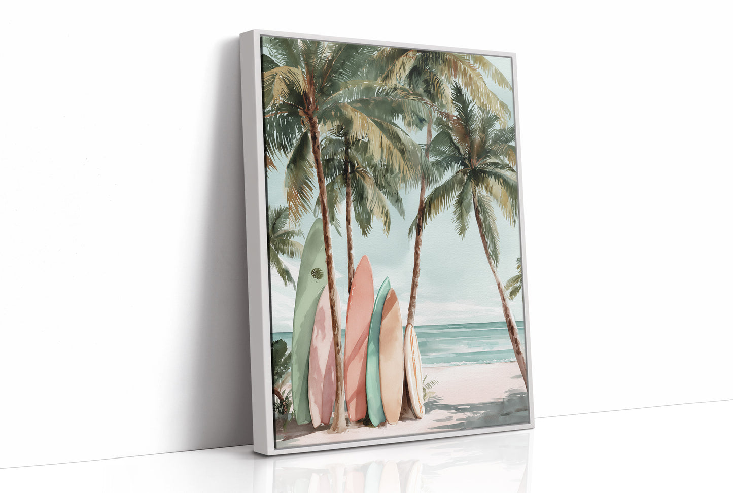 Boards Resting Under Palms