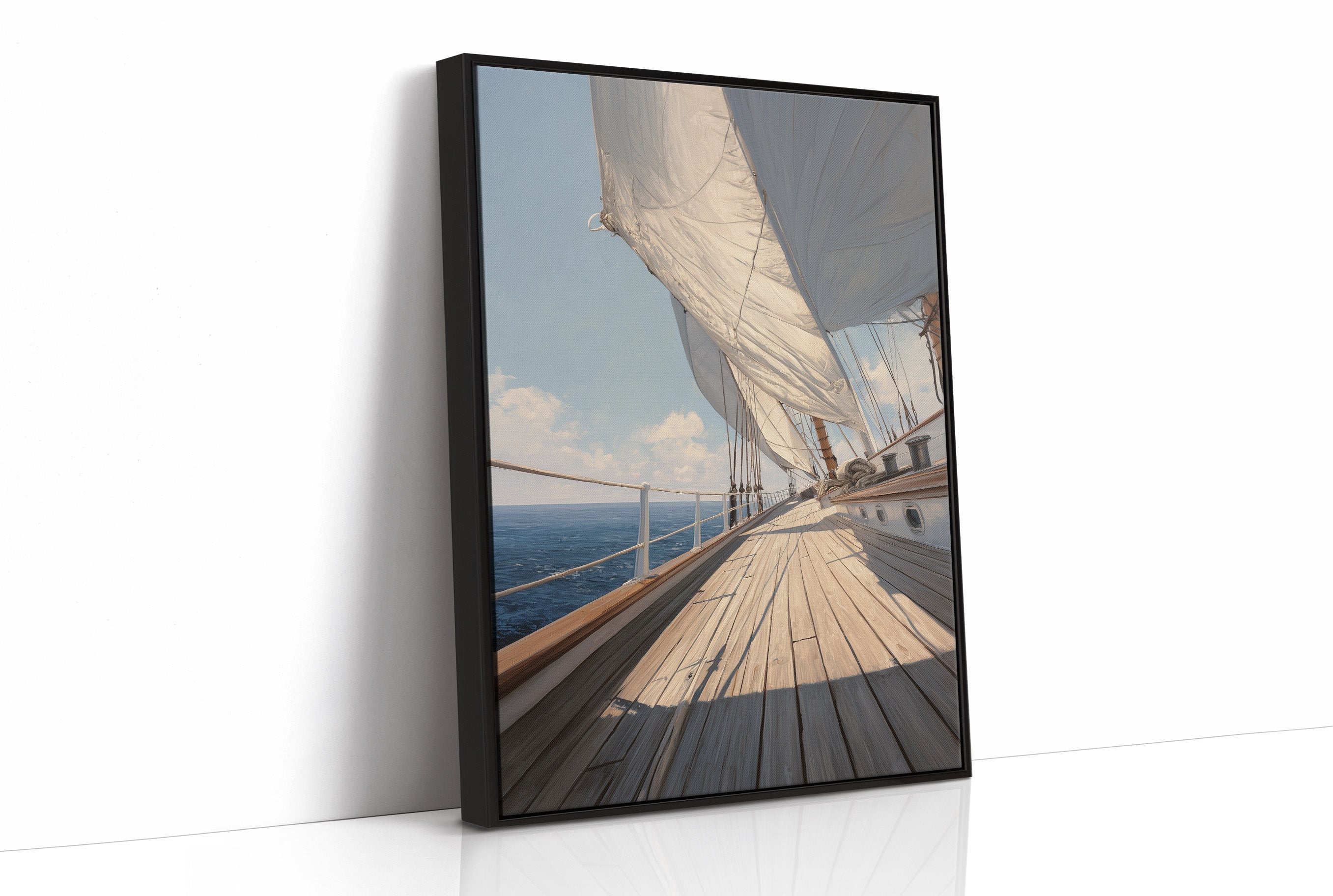 Horizon Whispers Through Canvas Sails