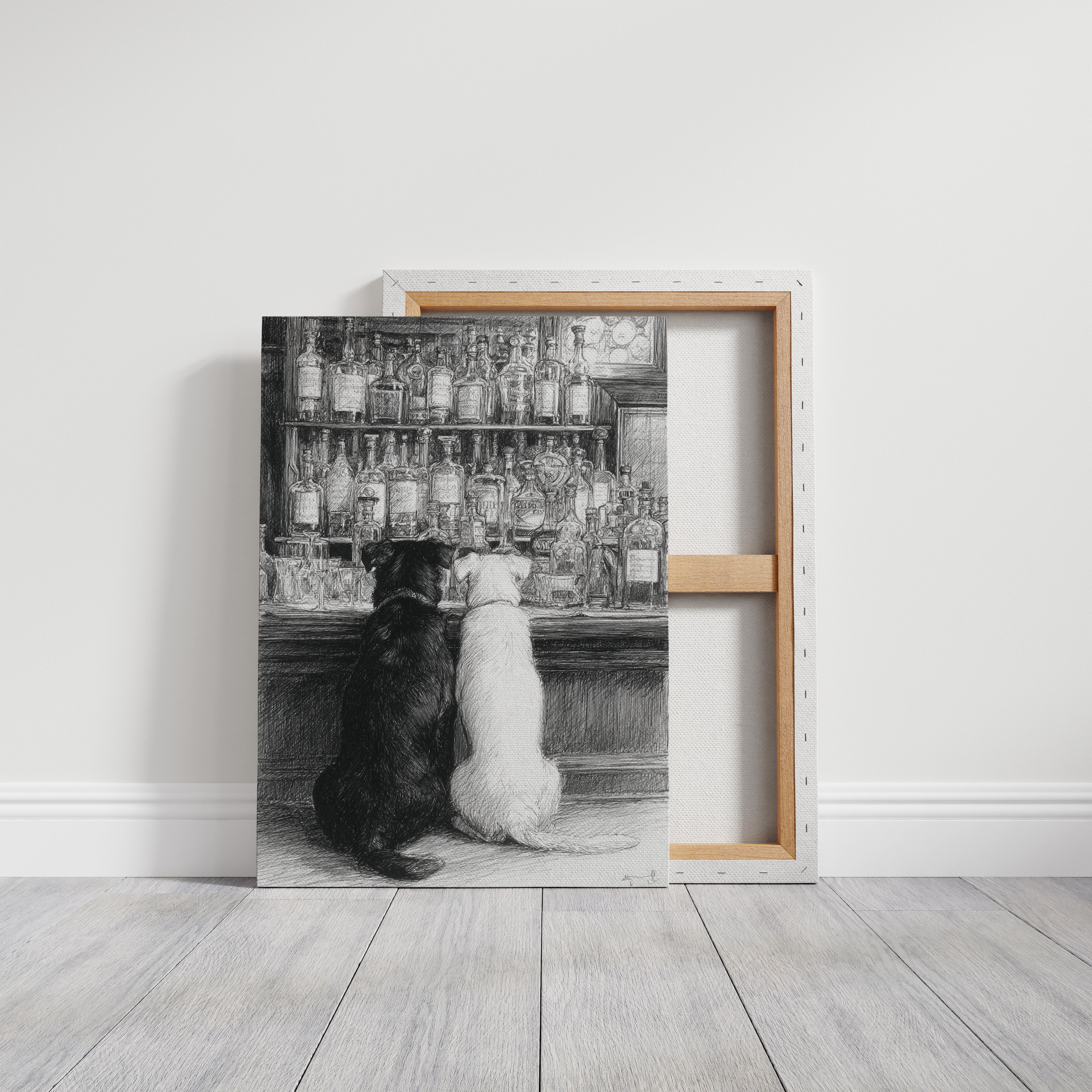 Two Friends at the Counter