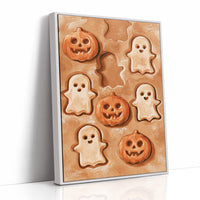 Two Ghosts Already Escaped The Dough, print in a white frame