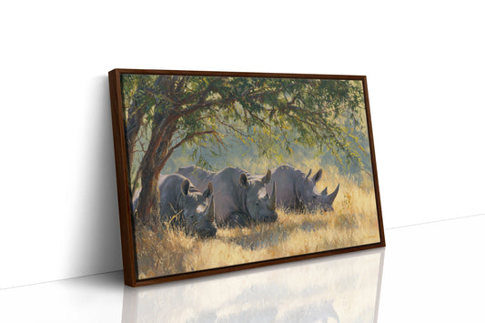 Three Giants Rest In Golden Grass