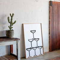 Champagne Tower Draws Midnight Maps