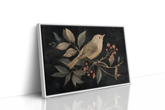 Songbird Among Autumn Berries