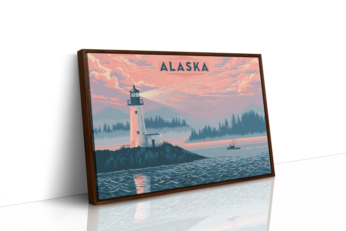Alaska Lighthouse at Dusk
