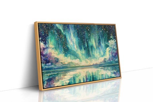 Aurora Spills Into the Lake