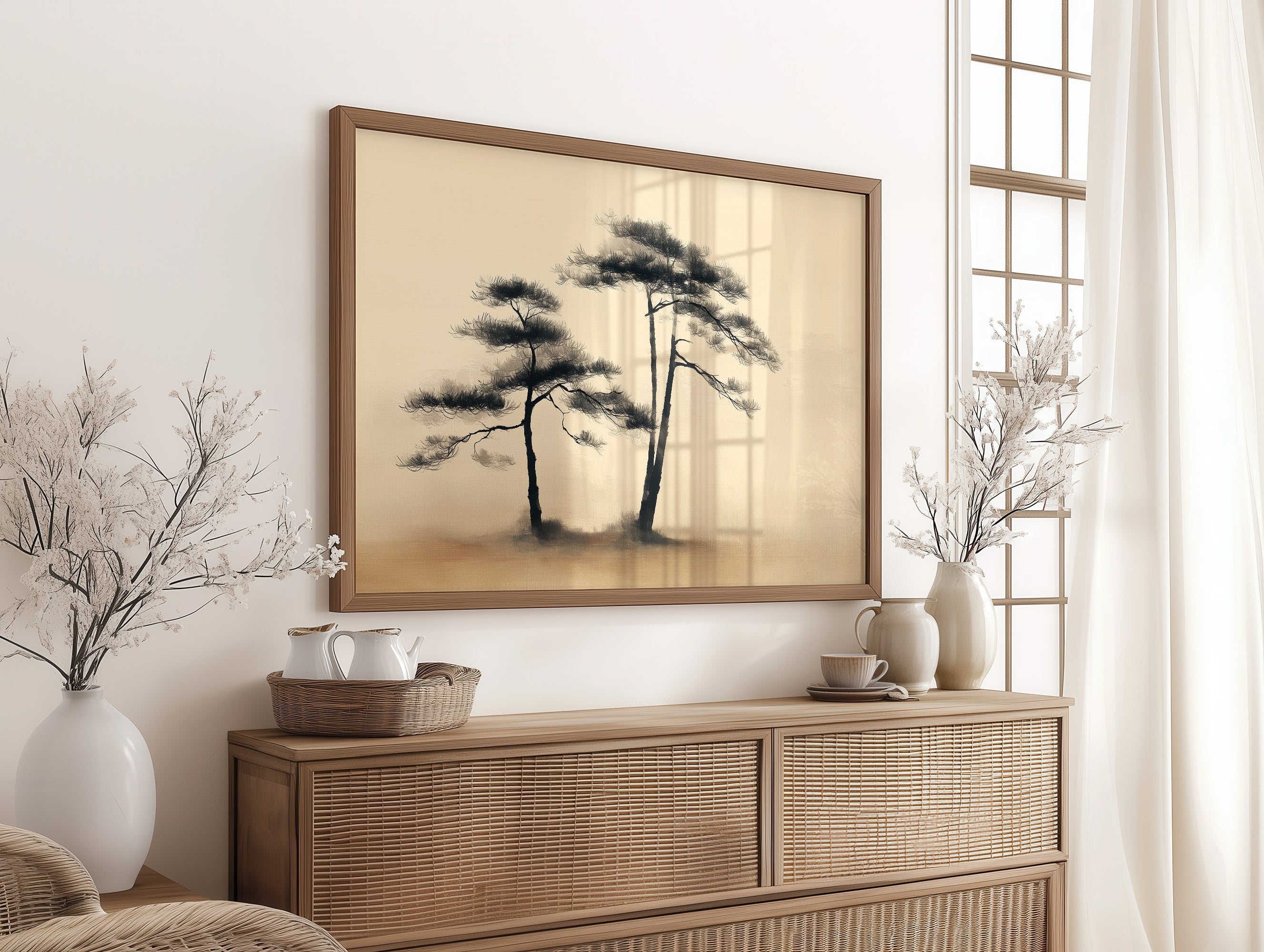 Pine Trees Dance In Morning Gold