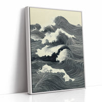 Waves Draw Stories In Midnight Ink