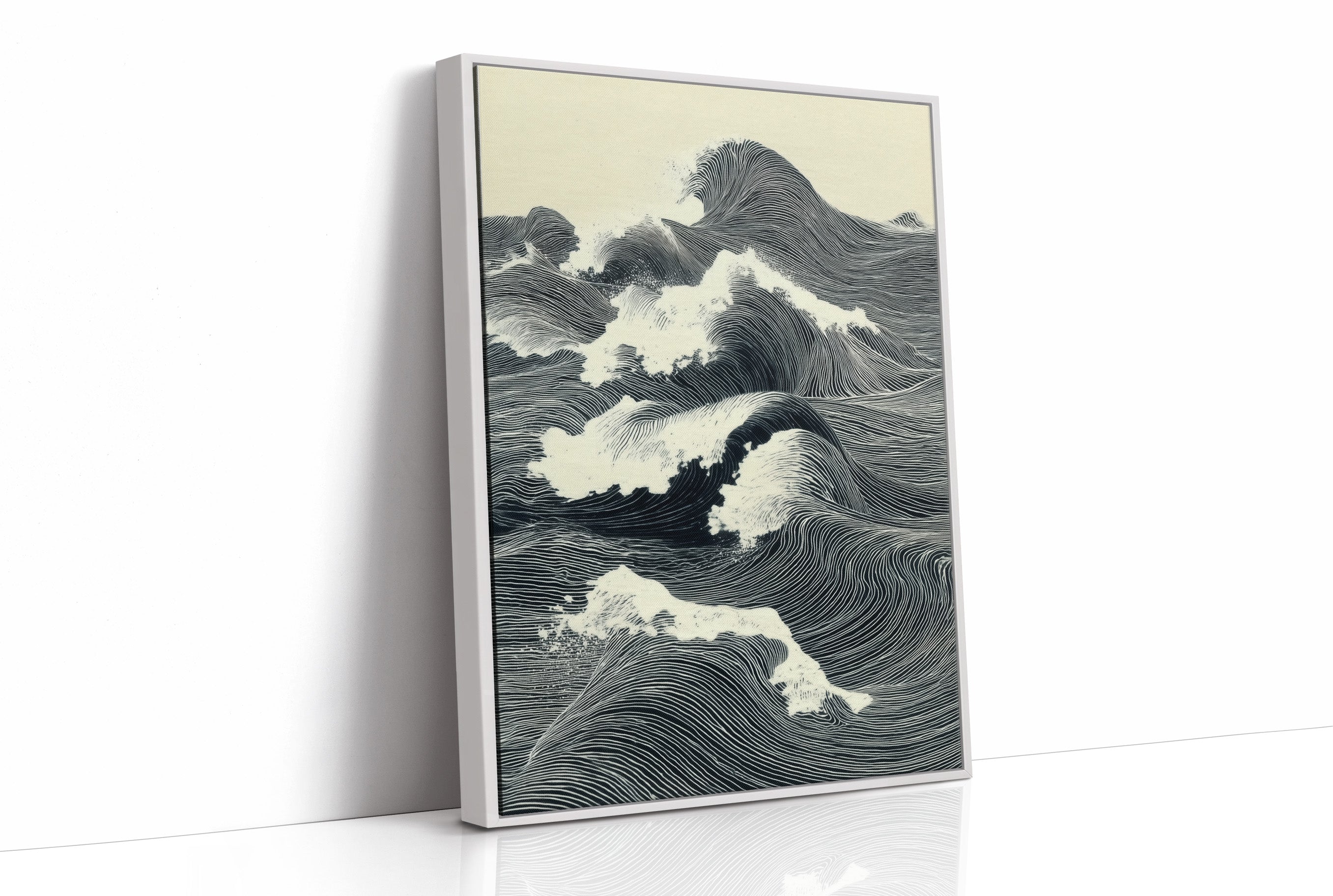 Waves Draw Stories In Midnight Ink