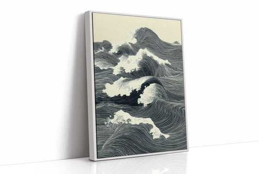 Waves Draw Stories In Midnight Ink