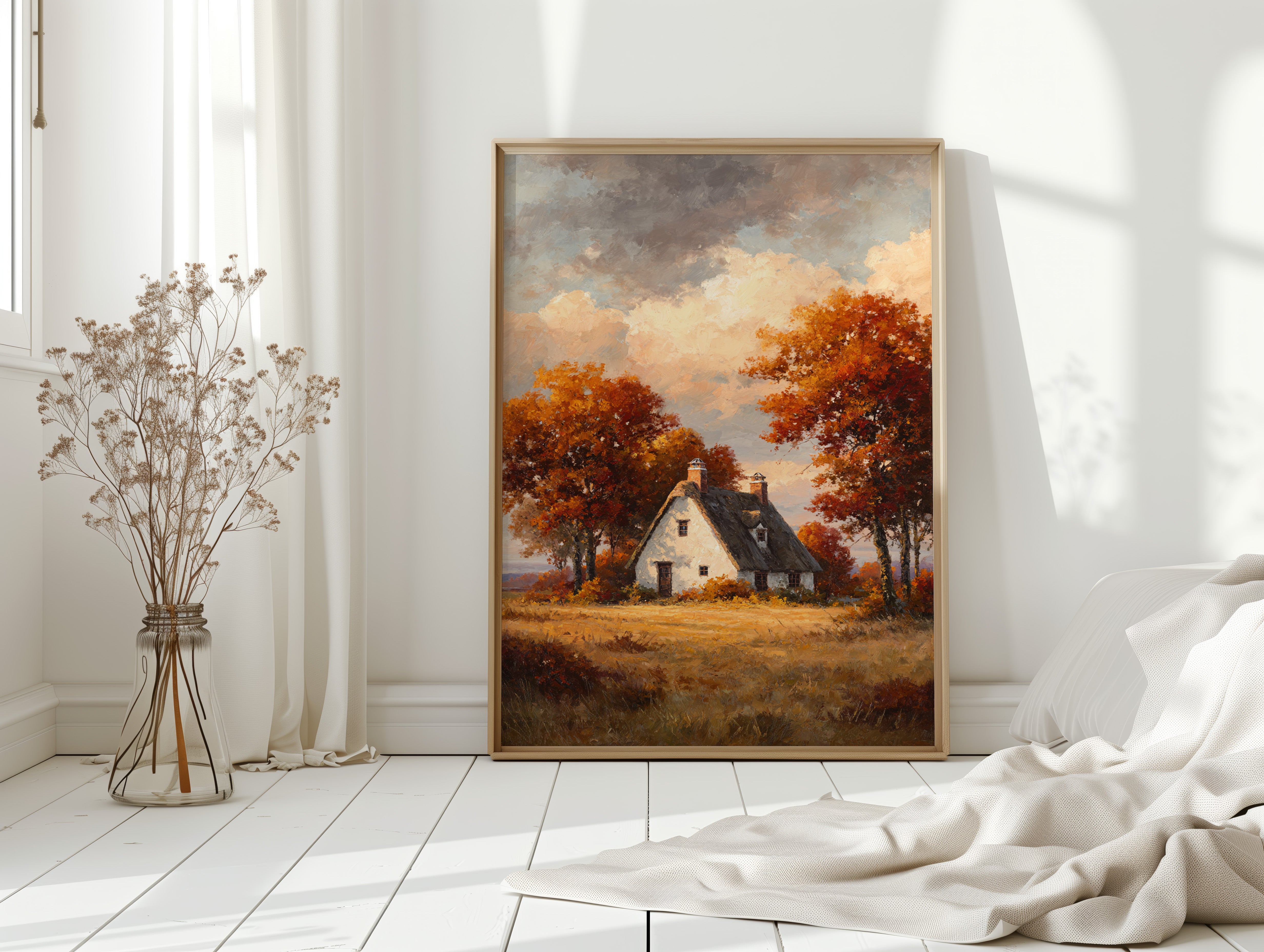 Harvest Glow Beneath Gilded Leaves