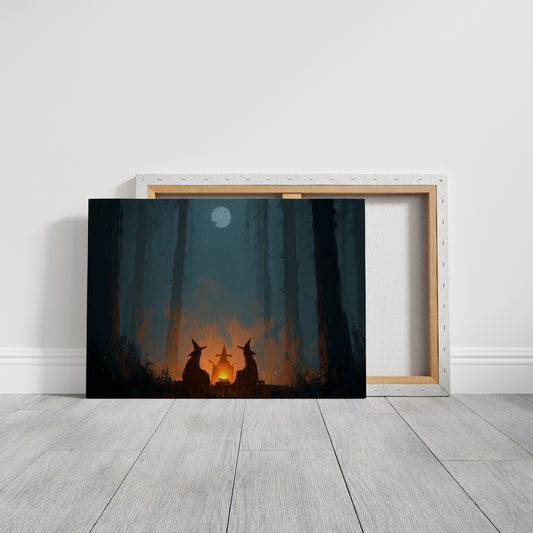 Witches Gather Under Pale Moon