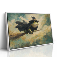 Frog Wizard Soars Through Clouds