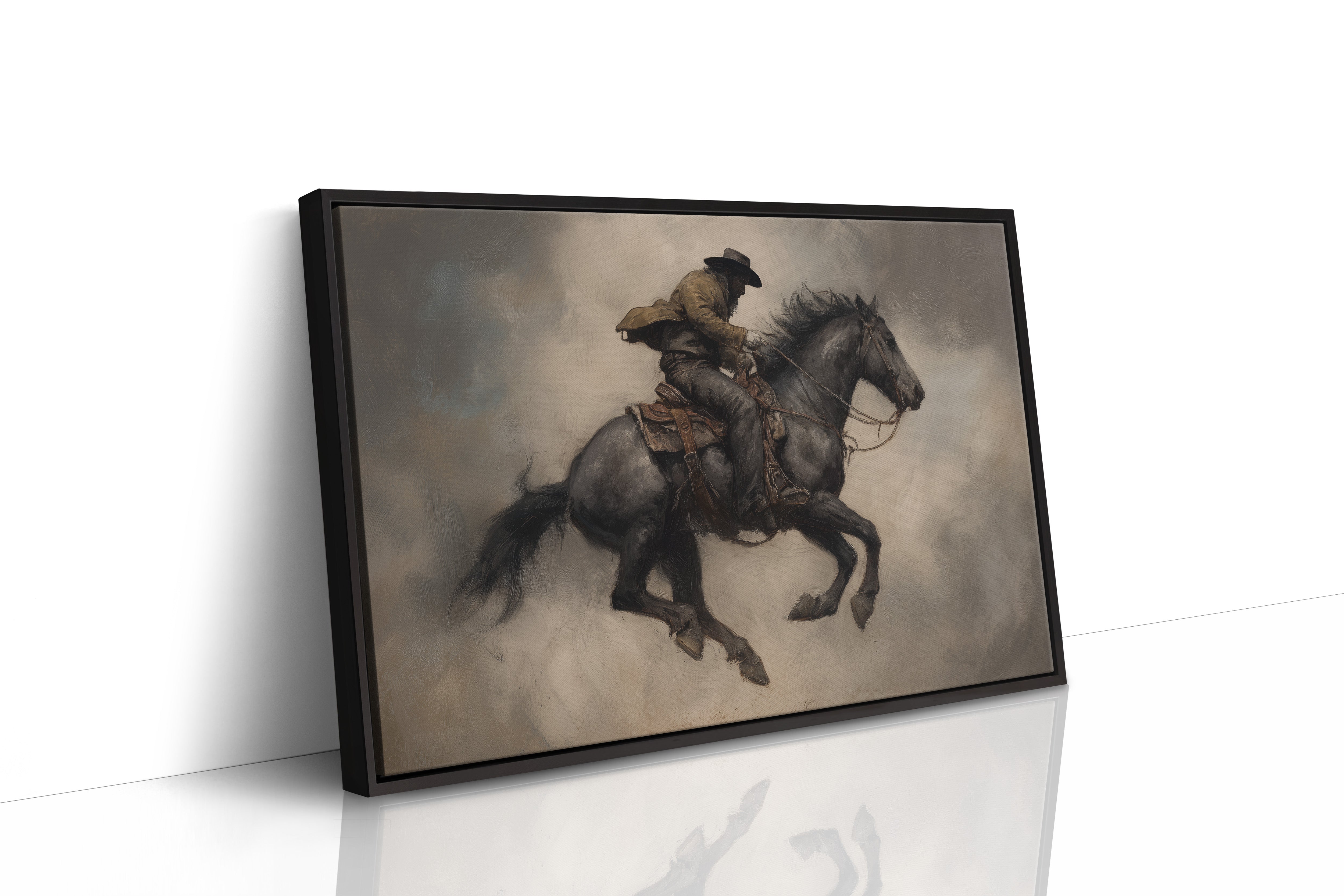 Phantom Rider Through Dusty Twilight