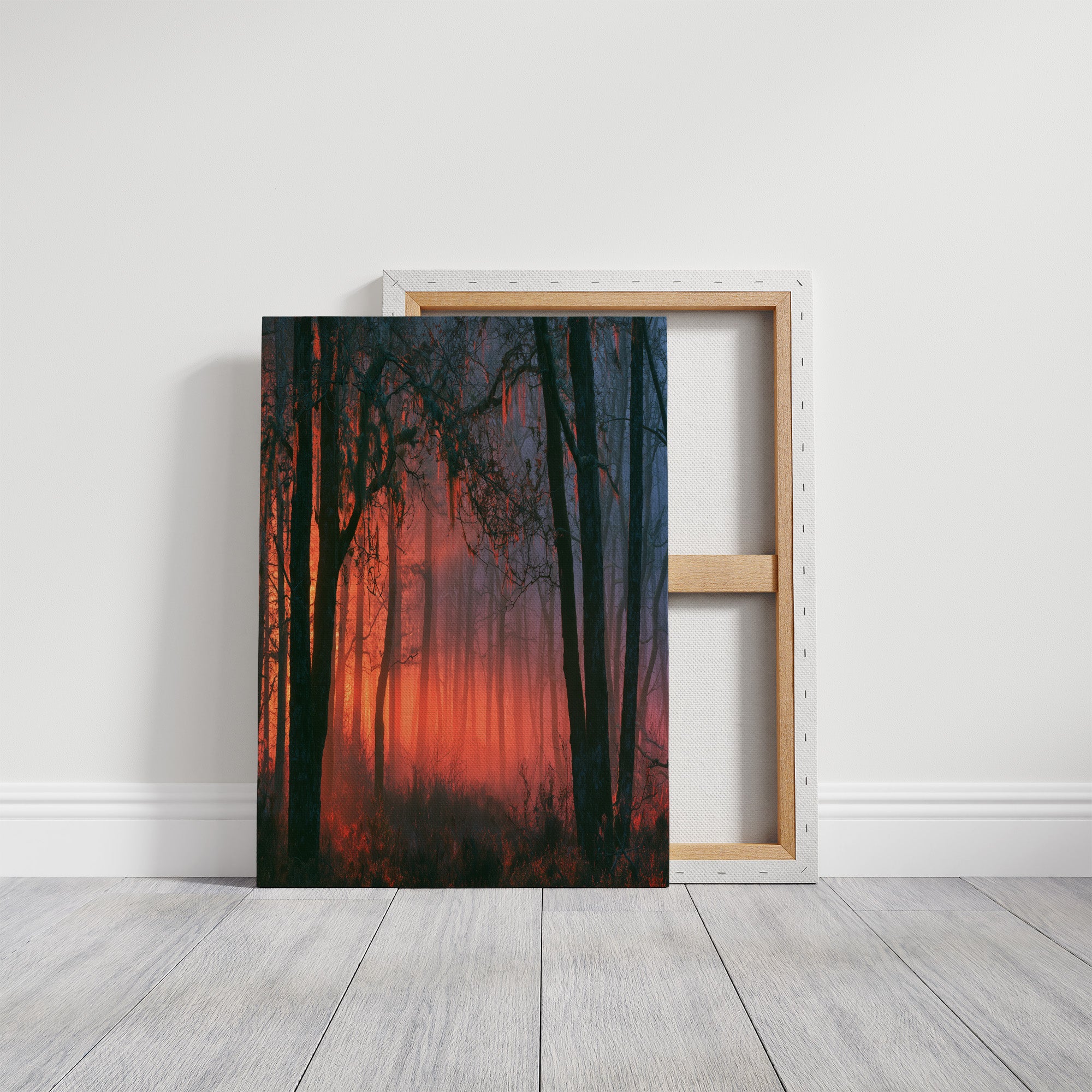Forest Ablaze at Dusk