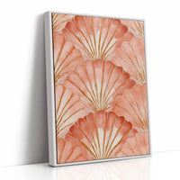 Scallop Shells in Sunset Coral