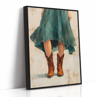 Emerald Twirl Meets Western Leather