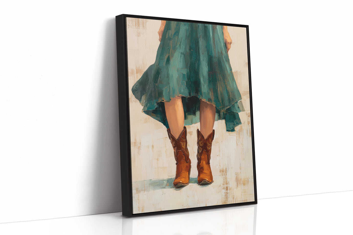 Emerald Twirl Meets Western Leather