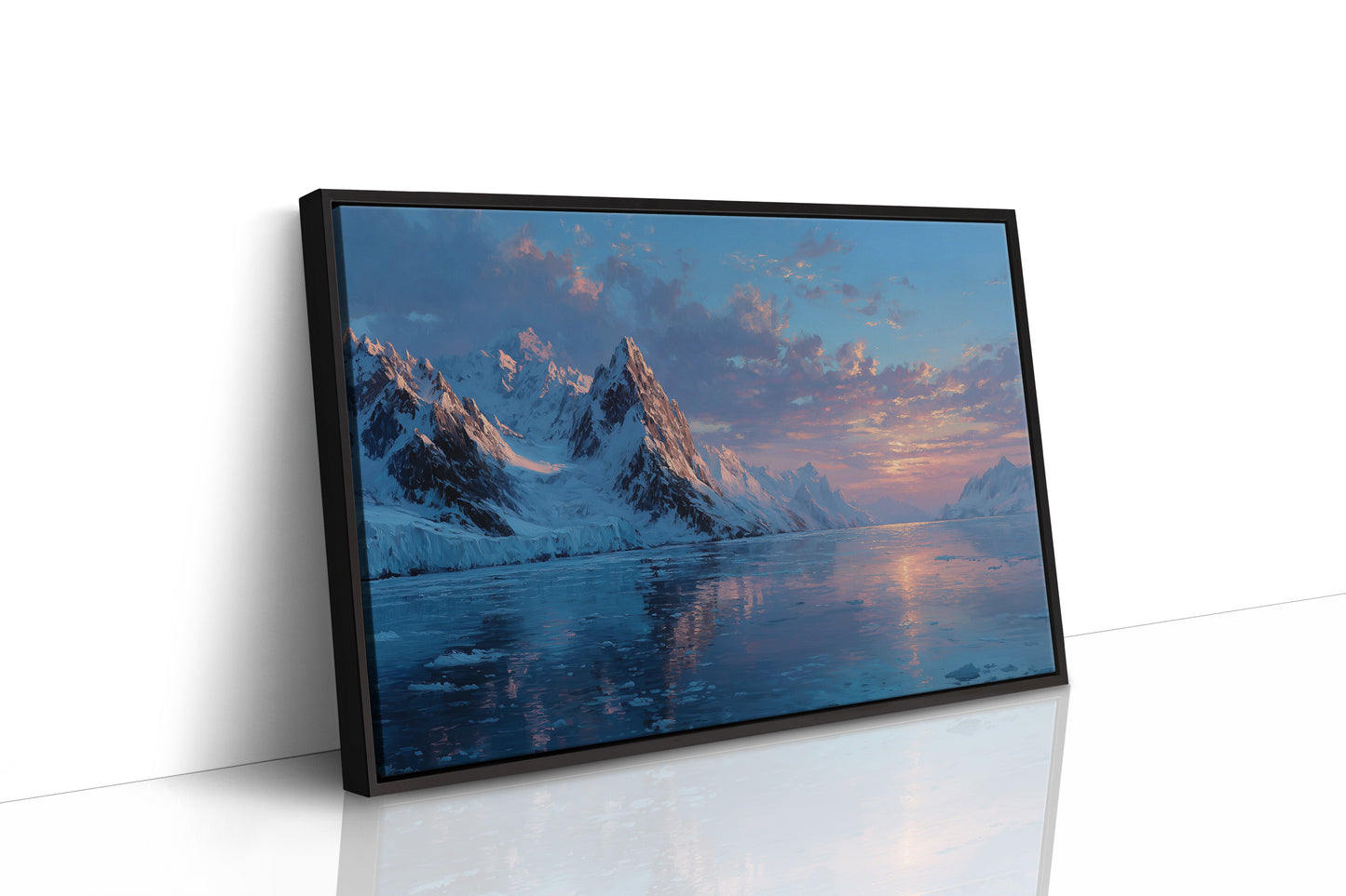 Glacial Sunset Reflections
