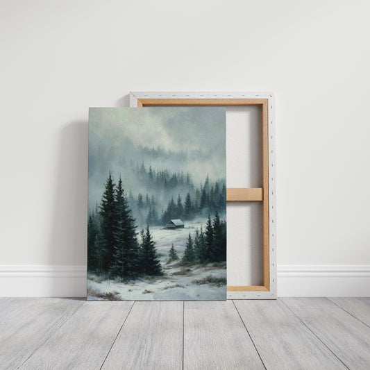 A Cabin Beneath Silent Pines
