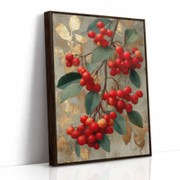 Winterberries and Gold Leaf