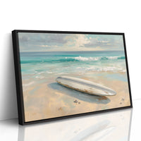 Surfboard Awaits Morning Tide