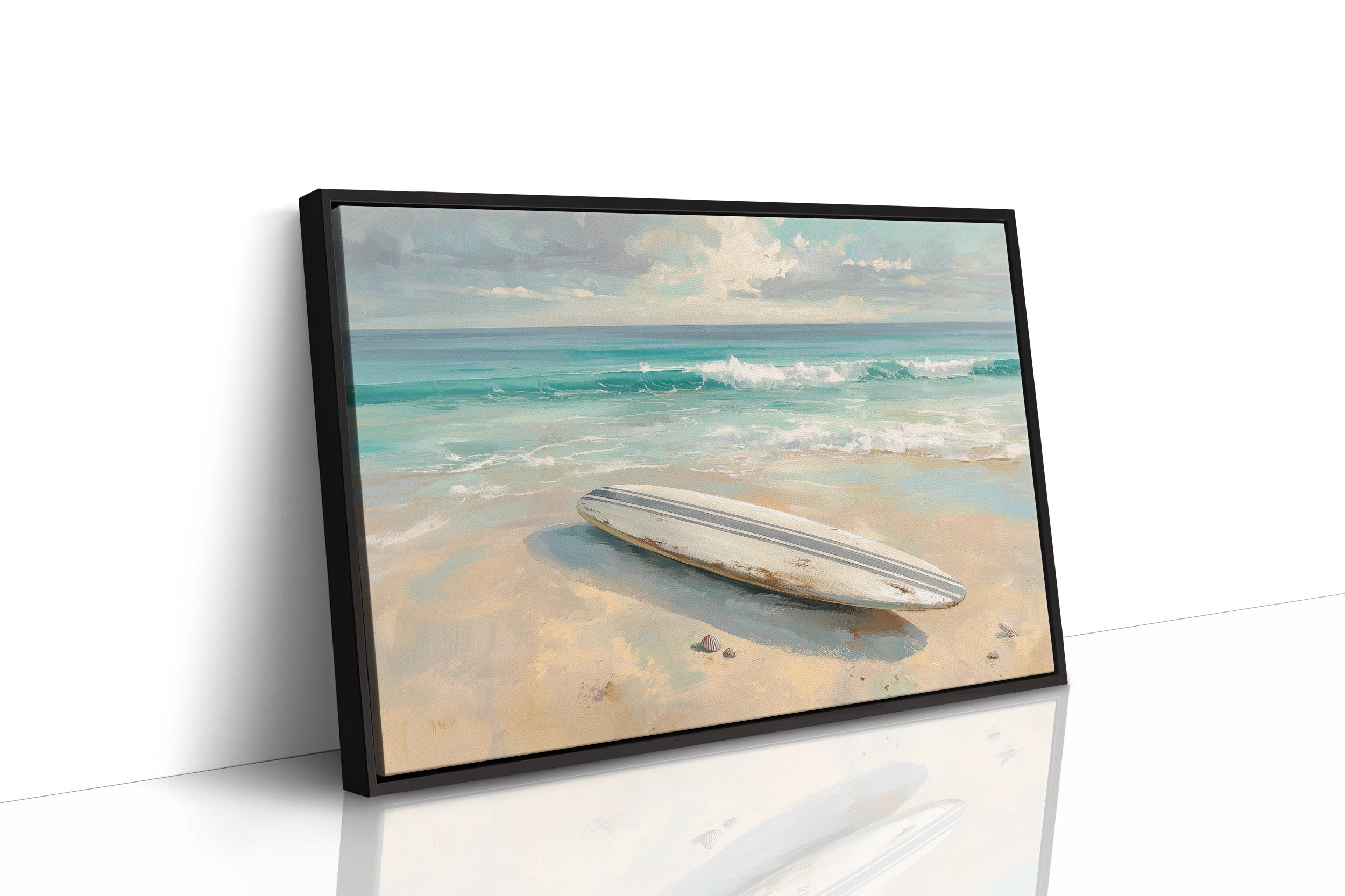 Surfboard Awaits Morning Tide