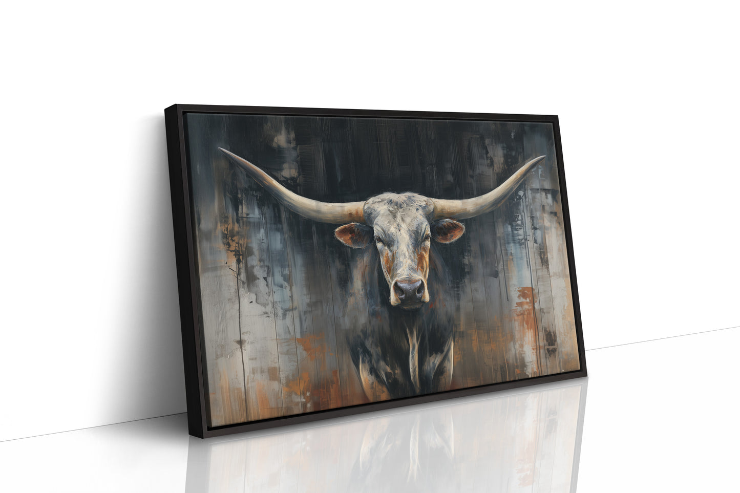 Majestic Horns Against Abstract Shadows