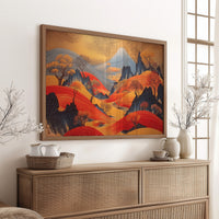 Mountain Dreams In Crimson Flow