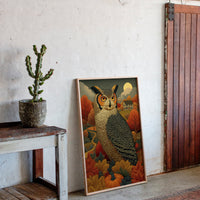 Autumn Moon Watches The Farmhouse