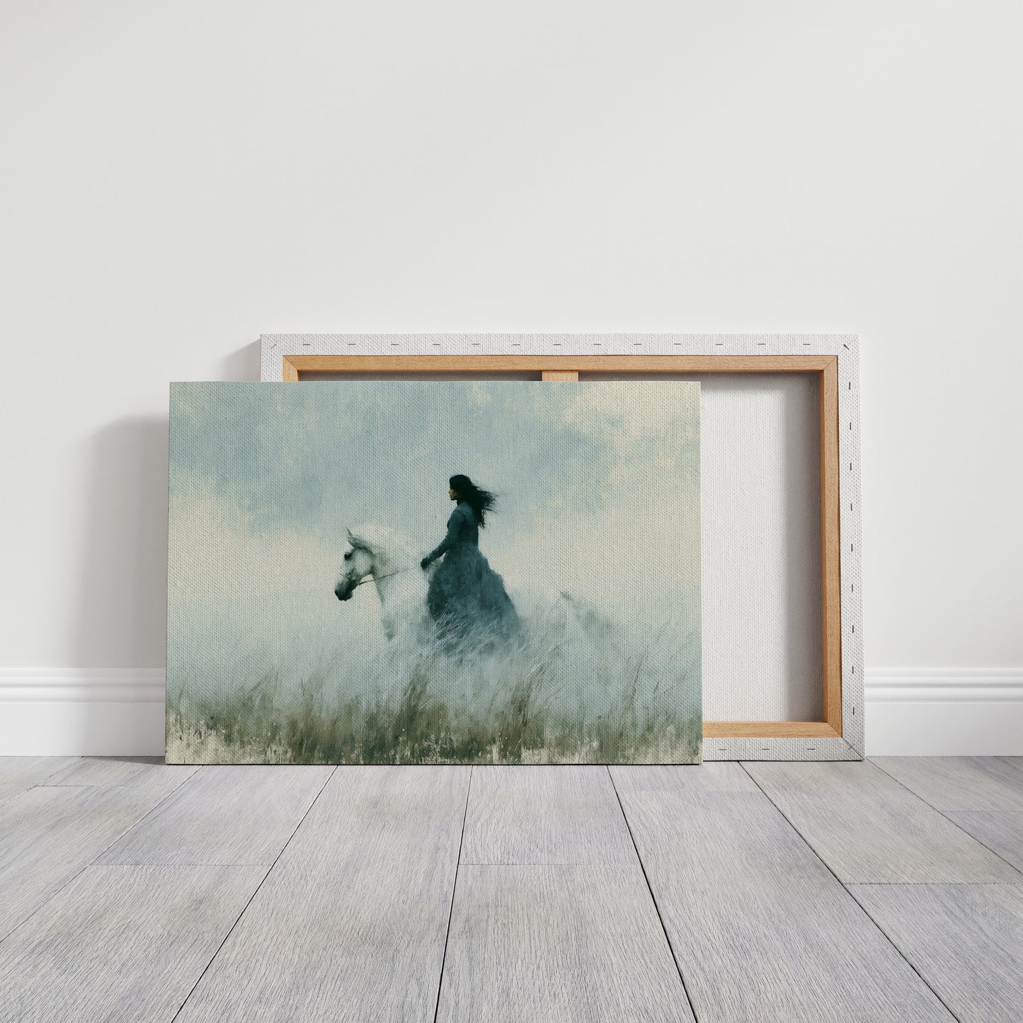 Rider Through the Mist Fields