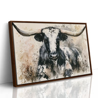 Longhorn in Black and White