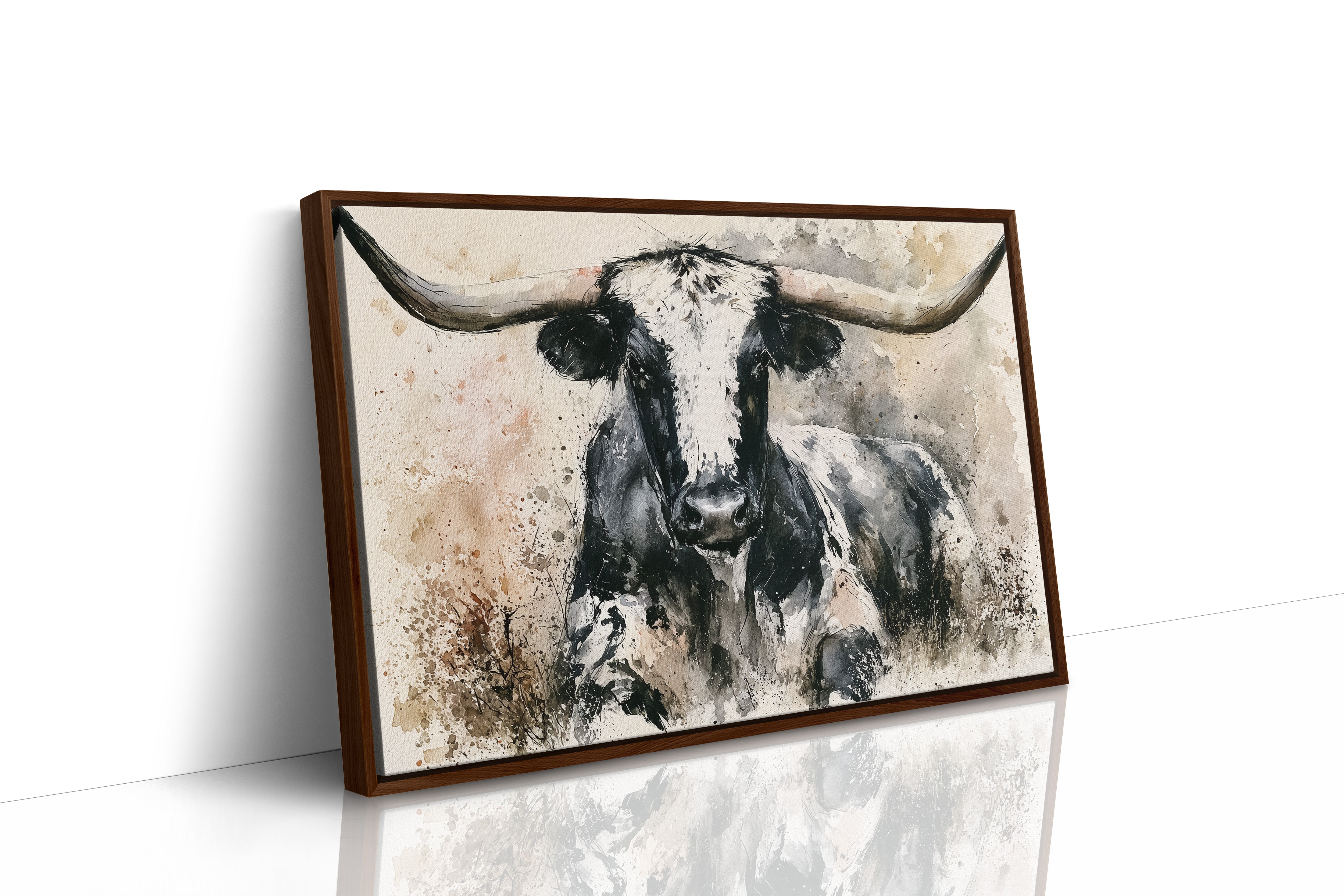 Longhorn in Black and White