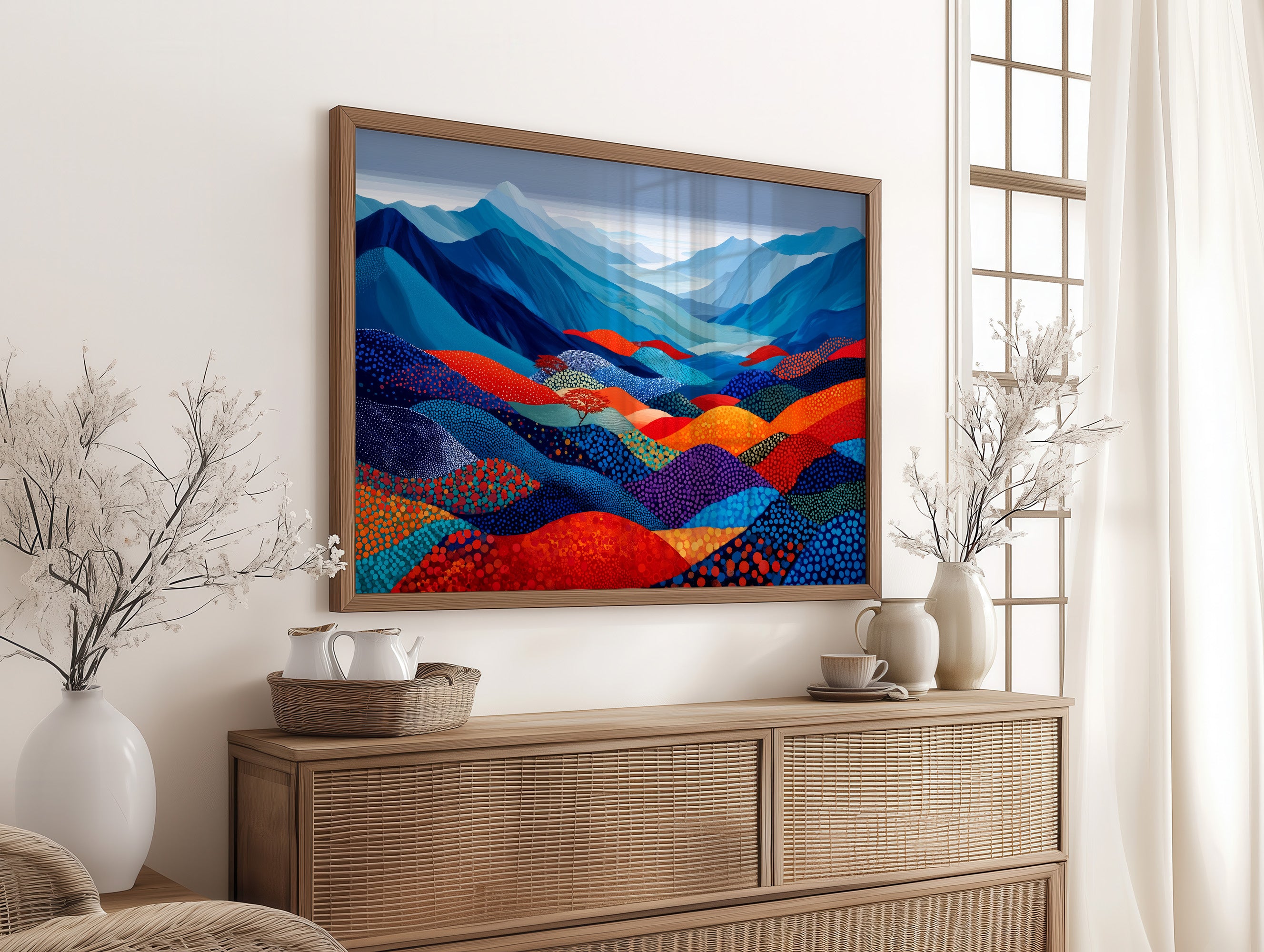 Mountain Dreams In Patchwork Blue