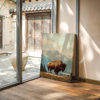 Bison Beneath the Mountain Sky