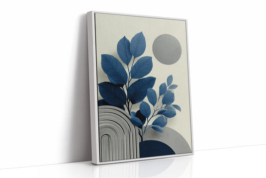 Blue Leaves Dance With Silver Moons