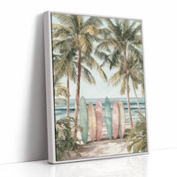 Six Boards Under Palm Shade