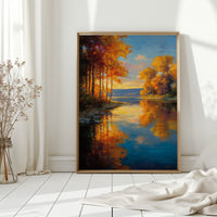 Golden Reflections on Calm Waters