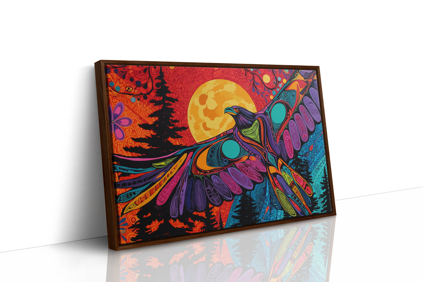 Moonlit Raven Paints Sacred Skies