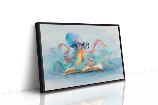 Curious Octopus Reads Ancient Tomes