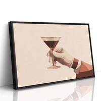 Elegant Libation Held in Waiting