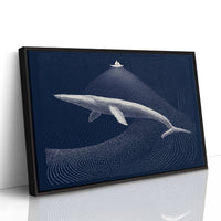 Tiny Vessel Above Ocean Giant