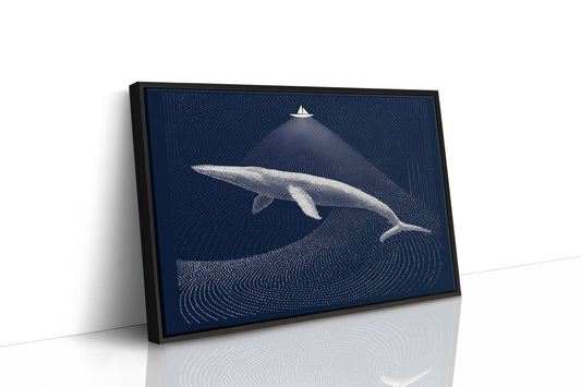 Tiny Vessel Above Ocean Giant